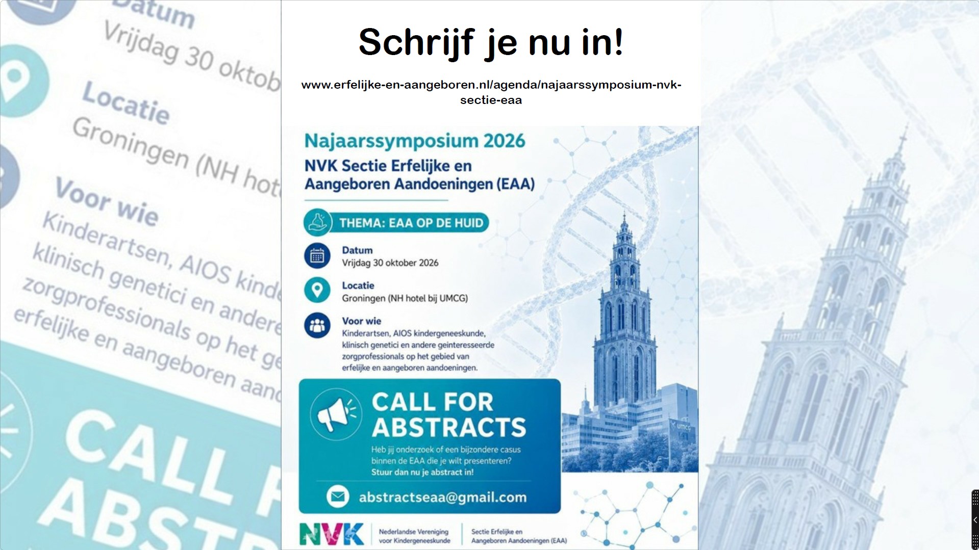 Najaarssymposium 2026 NVK-sectie EAA